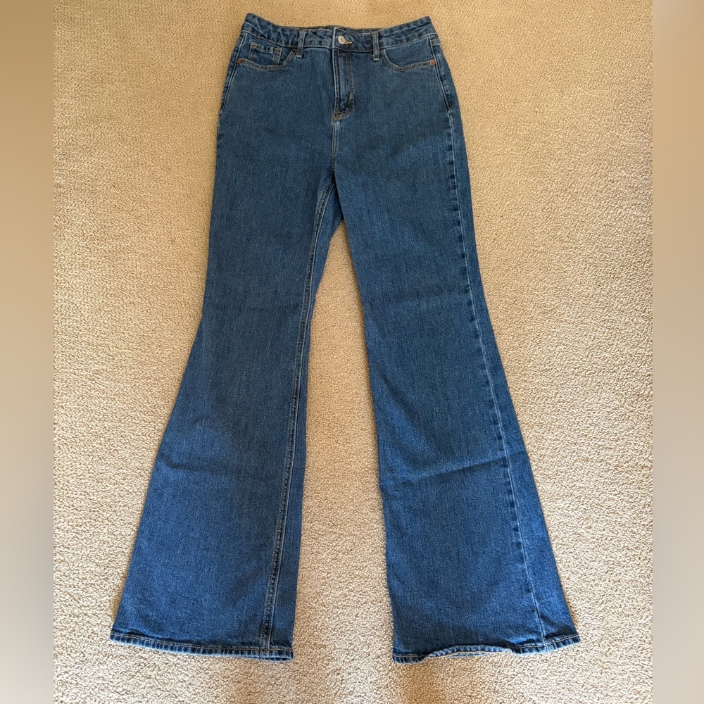 Old Navy Blue Flare Wide Leg Jeans